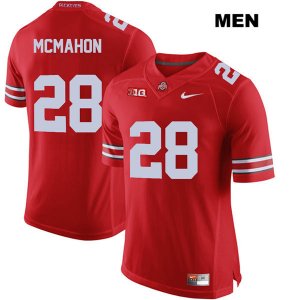 Men's NCAA Ohio State Buckeyes Amari McMahon #28 College Stitched Authentic Nike Red Football Jersey RW20T47FZ